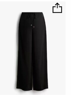 H&M Black Waist Wide-Leg Pants